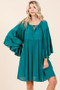 Mittoshop Frill Tie Neck Bell Sleeve Dress