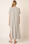 Mittoshop Side Slit Round Neck Short Sleeve Dress