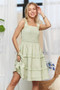 ADORA Smocked Ruffled Wide Strap Mini Dress