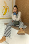 Annie Wear Contrast Trim Button Down Raglan Sleeve Cardigan