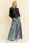 Davi & Dani Round Neck Batwing Sleeve Sweater