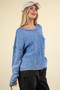VERY J Mineral Washed Exposed Seam Sweater
