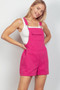 VERY J Adjustable Suspender Overalls with Pockets