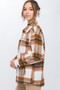 Love Tree Plaid Button Up Shacket