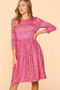 Haptics Round Neck Floral Dress with Pockets