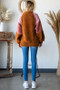 Culture Code Color Block Faux Fur Raglan Sleeve Sweatshirt
