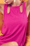 BiBi Rib Knit Shoulder Cut Out Detaied Top