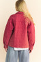 Davi & Dani Quilted Button Down Shacket with Chest Pockets
