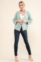 And The Why Stretch Non-Wrinkled Basic Open-Front Blazer
