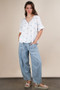 VERY J Flower Embroidered Woven Blouse