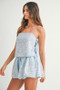 MABLE Embroidered Crop Cami and Balloon Mini Skirt Set