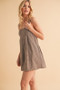 Aemi+Co Plaid Square Neck Romper