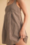 Aemi+Co Plaid Square Neck Romper