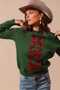 SO ME Sequins Bow Ribbon Embellished Christmas Sweater