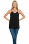 Zenana Woven Airflow Adjustable Strap V-Neck Cami
