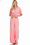 Zenana Woven Airflow Twisted Top & Wide Leg Pants Set