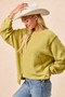 BiBi Boucle Rib Knit Uneven Hem Sweater With Open Seam