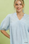 Umgee Textured Puff Sleeve Blouse