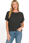 Zenana Round Neck Short Sleeve Cropped T-Shirt
