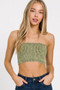 Zenana Washed Ribbed Seamless Tube Top