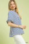 Umgee Striped Puff Sleeve Babydoll Top