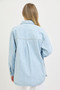 RISEN Oversized Stripe Denim Shaket