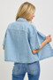 RISEN Oversized Half Sleeve Cropped Shirts