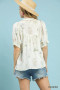 Umgee Floral Print Cotton Gauze Top