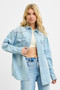 RISEN Western Yoke Style Relaxed Fit Denim Shirts