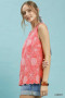 Umgee Floral Embroidered Sleeveless Top
