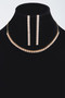 Rhinestone Choker W/Earring 