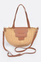 Faux Straw Crossbody Bag