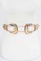 Studded Double Buckle Belt 