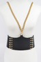 Faux Leather Plus Size Belt W Chain