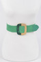 Square Metal Buckle Stretch Belt 