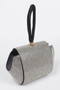 Rhinestone Wrist Band Flap Clutch 