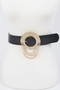 Rhinestone Round Buckle Plus Size Belt 