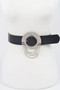 Rhinestone Round Buckle Plus Size Belt 