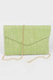 Faux Straw Envelope Clutch