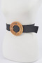 Handmade Bamboo Buckle Plus Size Stretch Belt