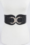 Faux Leather Wide Elastic Belt​