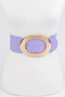 Metal Buckle Enamel Stretch Waist Belt