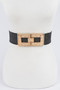Rhinestone Buckle Plus Size Stretch Straw Belt
