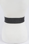 Rhinestone Buckle Plus Size Stretch Straw Belt