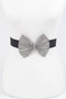 Rhinestone Ribbon Elastic Belt 
