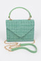 Tweed Top Handle Bag