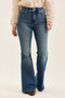 Judy Blue High Waist Double Button Tummy Control Flare Jeans