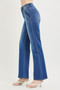 RISEN High Rise Straight Patch Pocket Seamed Jeans