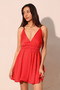 Washed Satin Crepe Cami Skater Dress​
