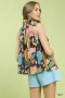 Umgee Multi-Color Floral Halter Neck Boho Top